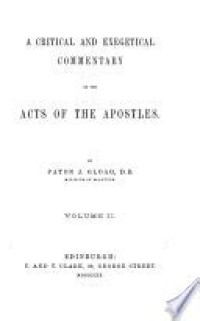 Image of Acts of the Apostles: a critical and Exegetical commentary